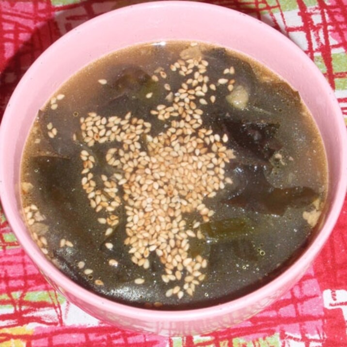 ワカメの韓国風スープ